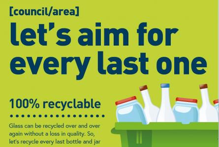 Social Media Banner: "Let's Aim for every last one" 100% recyclable